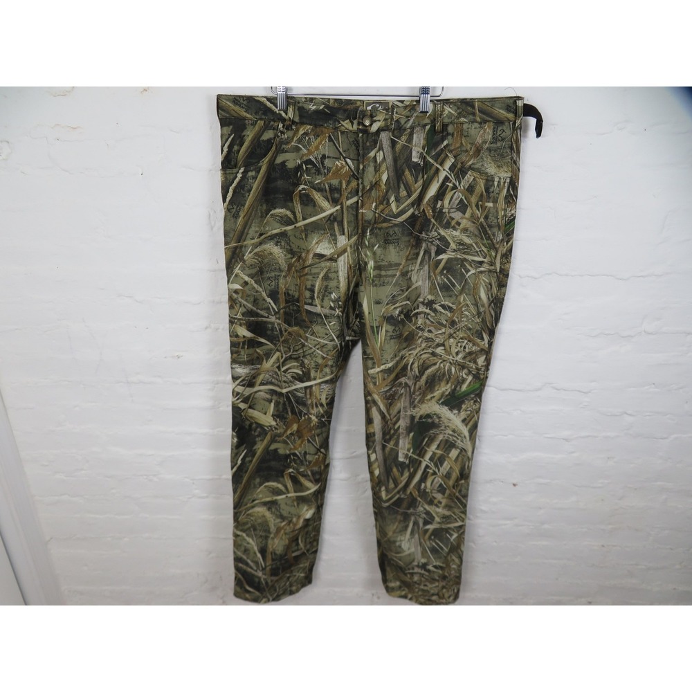 Drake Waterfowl Camo Pants Mens XL Camo Fleece Lined Hunting Advantage Max-4